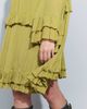 Muse Assembly Muse Assembly boho ruffle fluted sleeve lena dress in chartreuse-Green - 3