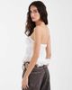 Muse Assembly Muse Assembly broderie anglaise asymmetric bandeau top in white - 4