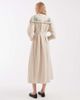 Muse Assembly Muse Assembly button down embroidered collar bridget midi dress in ecru-White - 4