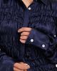 Muse Assembly Muse Assembly Delphine shirred shirt in navy - 4