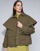 Muse Assembly Muse Assembly detachable cape bonnie jacket in green - 2
