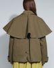 Muse Assembly Muse Assembly detachable cape bonnie jacket in green - 3