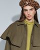Muse Assembly Muse Assembly detachable cape bonnie jacket in green - 4