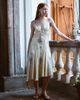 Muse Assembly Muse Assembly Eleonor drop waist embroidered midi dress-White - 1