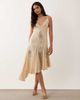 Muse Assembly Muse Assembly Eleonor drop waist embroidered midi dress-White - 3