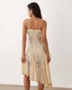 Muse Assembly Muse Assembly Eleonor drop waist embroidered midi dress-White - 4