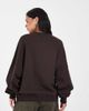 Muse Assembly Muse Assembly embroidered fawn sweatshirt in brown plum-Purple - 3