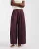 Muse Assembly Muse Assembly embroidered pants in dark plum-Purple - 2