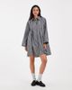 Muse Assembly Muse Assembly fiona shirt mini dress in navy pinstripe - 1