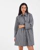 Muse Assembly Muse Assembly fiona shirt mini dress in navy pinstripe - 2