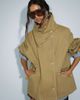 Muse Assembly Muse Assembly funnel neck leona jacket in tan-Neutral - 3