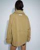 Muse Assembly Muse Assembly funnel neck leona jacket in tan-Neutral - 4