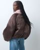 Muse Assembly Muse Assembly fur collar meg puffer jacket in brown - 4