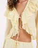 Muse Assembly Muse Assembly Ivy ruffle tie front blouse - part of a set-Yellow - 3