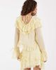Muse Assembly Muse Assembly Ivy ruffle tie front blouse - part of a set-Yellow - 4