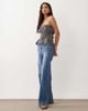 Muse Assembly Muse Assembly Jane ruched denim bandeau-Gray - 3