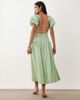 Muse Assembly Muse Assembly Jane shirred puff sleeve midaxi dress-Green - 2