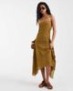 Muse Assembly Muse Assembly Layla hankerchief hem bandeau midi dress-Green - 3