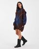 Muse Assembly Muse Assembly Lucie knit mini dress in brown/blue check-Multi - 1