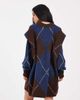 Muse Assembly Muse Assembly Lucie knit mini dress in brown/blue check-Multi - 3