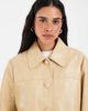 Muse Assembly Muse Assembly maggie leather jacket in ochre-Yellow - 4