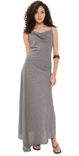 Muse Assembly Muse Assembly Nina Maxi Dress Navy Gingham