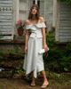 Muse Assembly Muse Assembly off shoulder tailored top in ecru stripe - part of a set-Multi - 1
