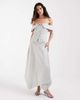 Muse Assembly Muse Assembly off shoulder tailored top in ecru stripe - part of a set-Multi - 3