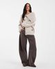Muse Assembly Muse Assembly oversized collar fiona cardigan in oat-White - 4