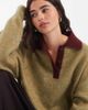 Muse Assembly Muse Assembly polo knit alice sweater in green - 3