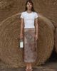 Muse Assembly Muse Assembly printed organza maxi skirt in muted florals-Multi - 1