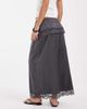 Muse Assembly Muse Assembly satin lace trim polly skirt in gray - 3