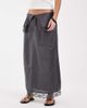 Muse Assembly Muse Assembly satin lace trim polly skirt in gray - 4