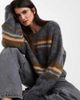 Muse Assembly Muse Assembly striped hattie knit sweater in gray-Multi - 1