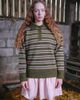 Muse Assembly Muse Assembly Sydney rugby knit sweater in pink/green stripe-Multi - 2