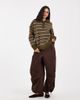 Muse Assembly Muse Assembly Sydney rugby knit sweater in pink/green stripe-Multi - 3