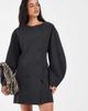 Muse Assembly Muse Assembly tailored audrey mini dress in charcoal-Gray - 1