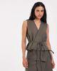 Muse Assembly Muse Assembly tie detail milly waist coat in gray set - 1