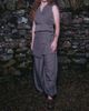 Muse Assembly Muse Assembly tie detail milly waist coat in gray set - 2