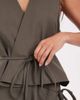 Muse Assembly Muse Assembly tie detail milly waist coat in gray set - 3