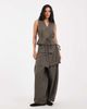 Muse Assembly Muse Assembly tie detail milly waist coat in gray set - 4