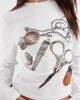 Muse Assembly Muse Assembly Victoria graphic long sleeve top in white - 3