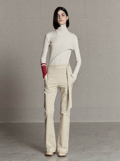 MUSEE Boots-cut Corduroy Pants_Off White