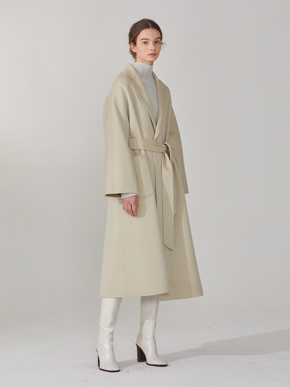 MUSEE Cashmere Blend Handmade Coat_Cream