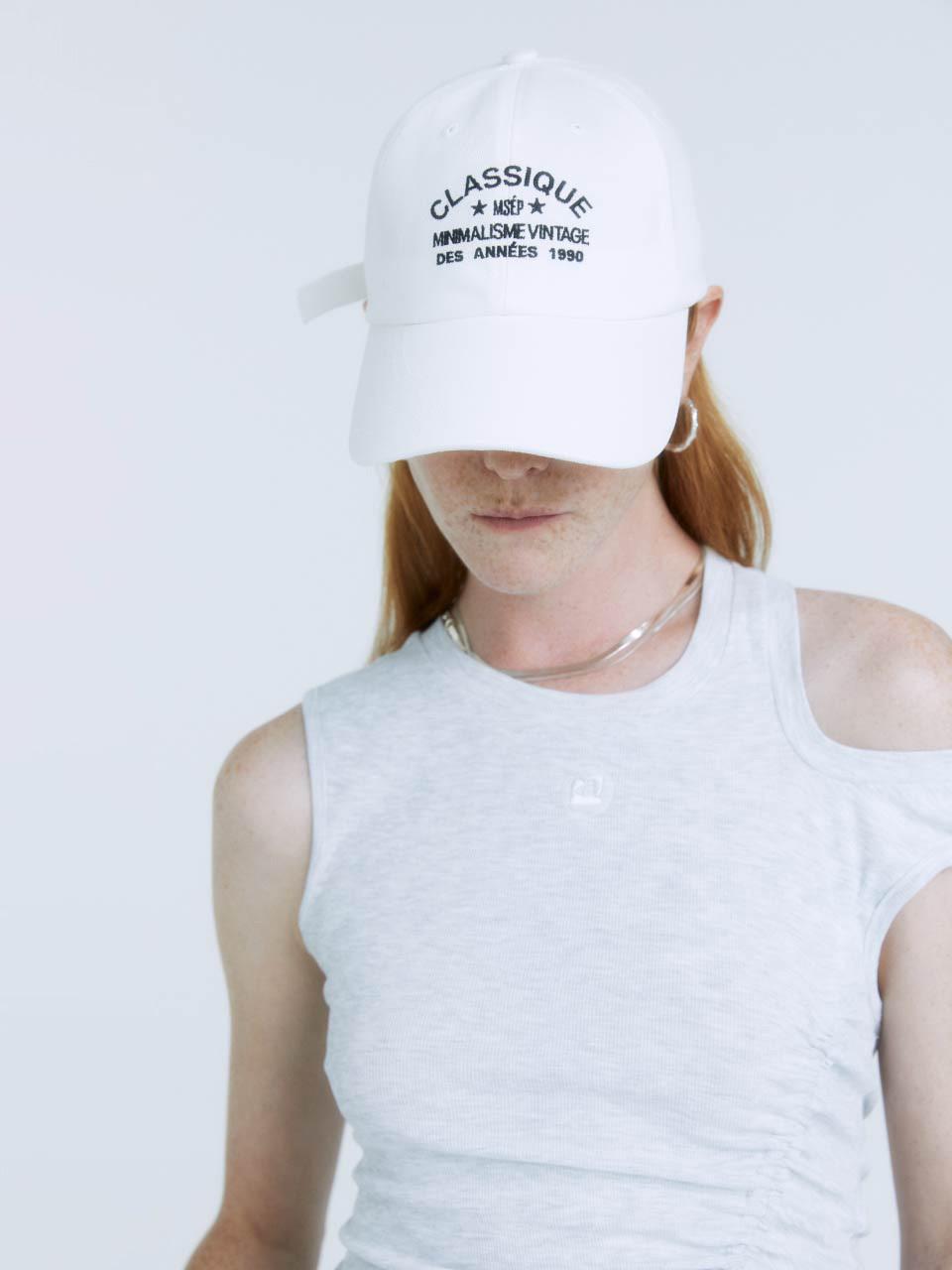 MUSEE DIETER Classique Logo Ball Cap_White