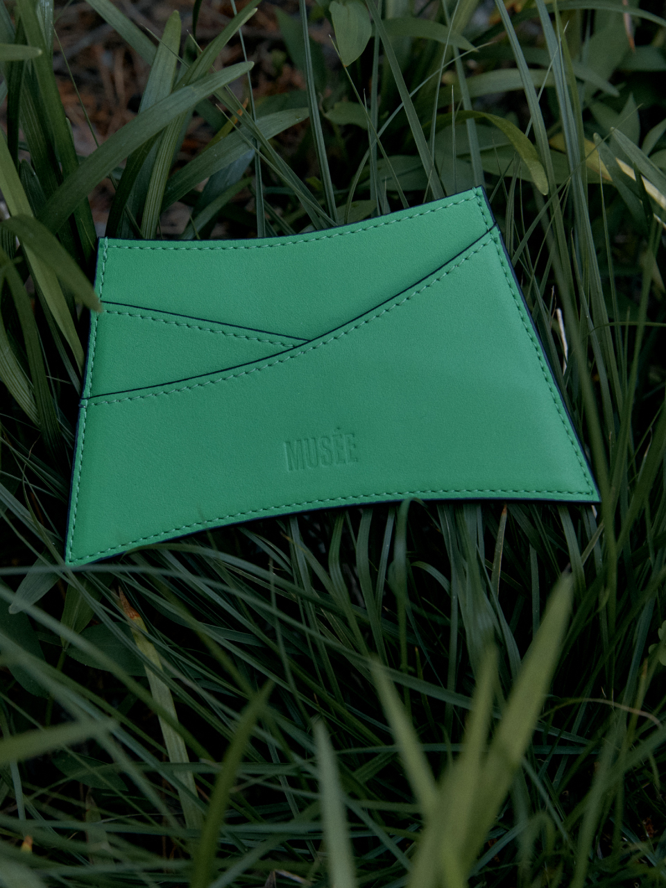 MUSEE KLIMT Curved Silhouette Card Wallet_Green