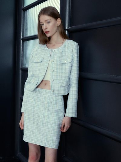 MUSEE LUCAS Tweed Mini Skirt