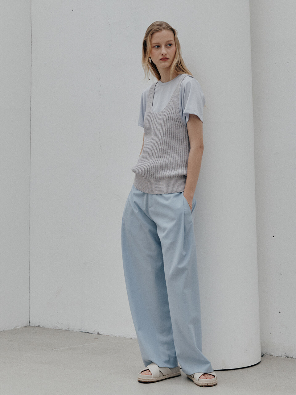MUSEE MARE Eco Paper Sleeveless Knit Top (Lavender)