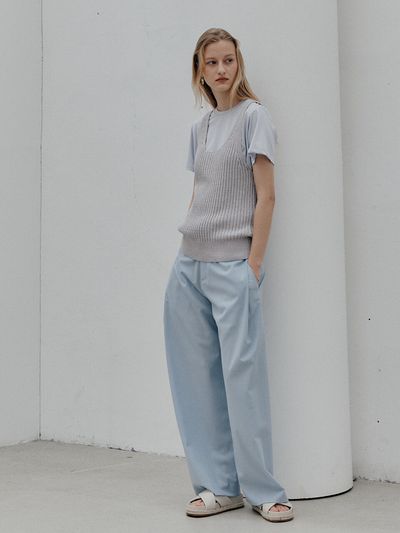 MUSEE MARE Eco Paper Sleeveless Knit Top (Lavender)