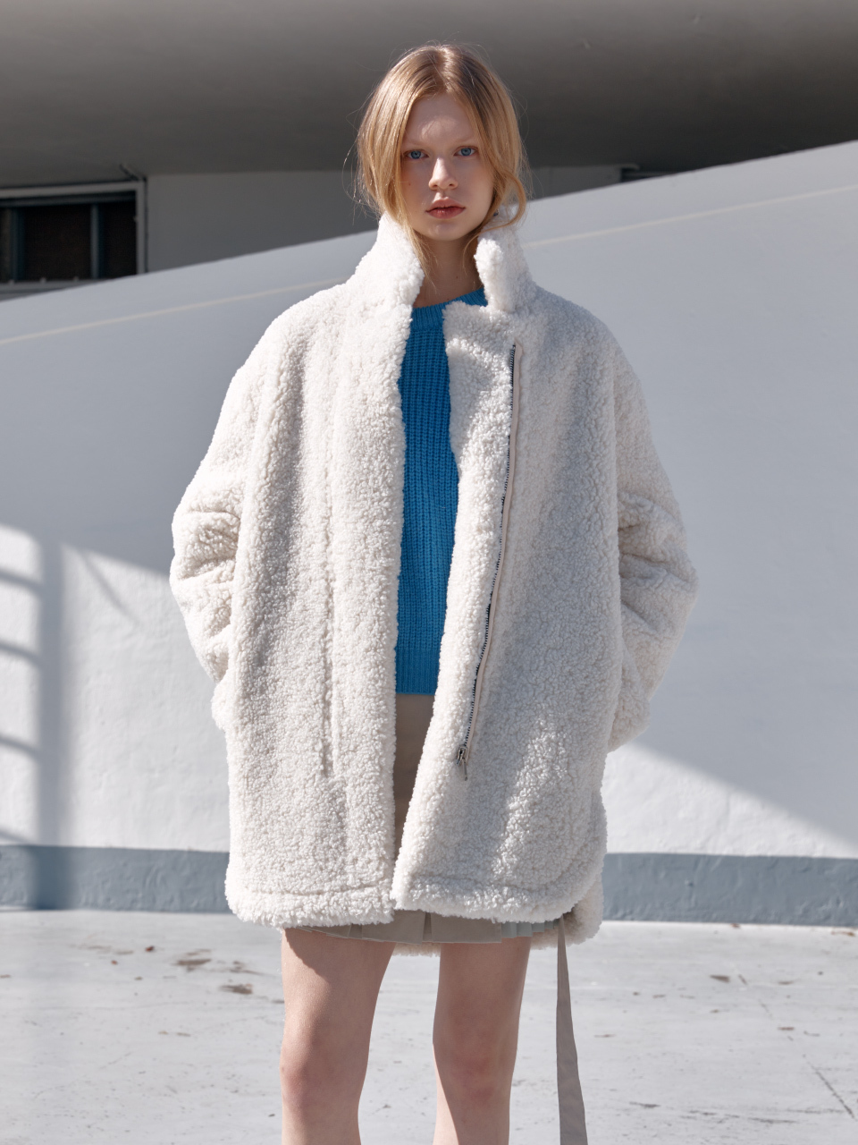 MUSEE NU MOUTON Faux-Shearing Reversible Mustang Coat